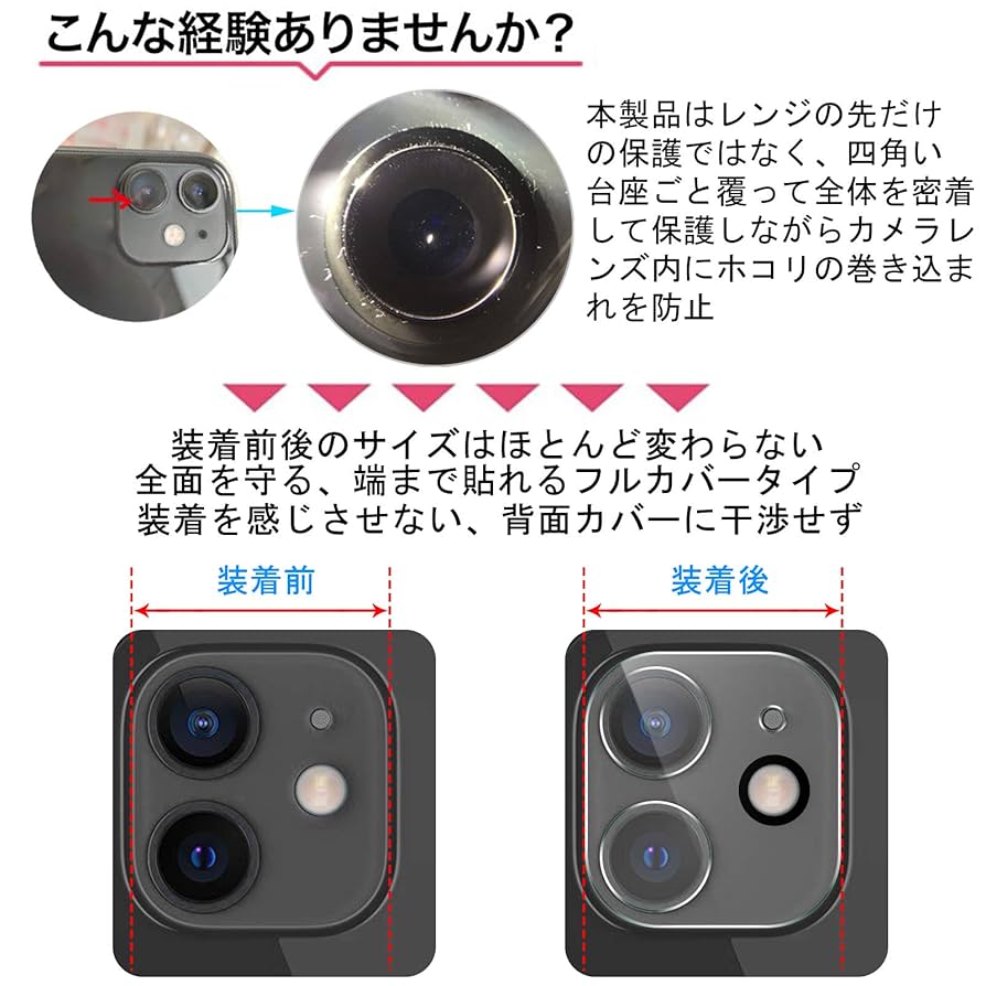 Amazon | AUNEOS iPhone 12 用 カメラフィルム 2眼レンズ保護